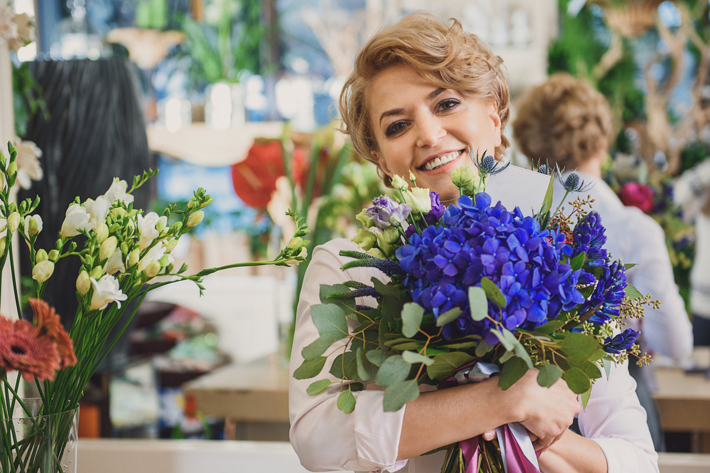 Blue Blooms Flower Arranging Class