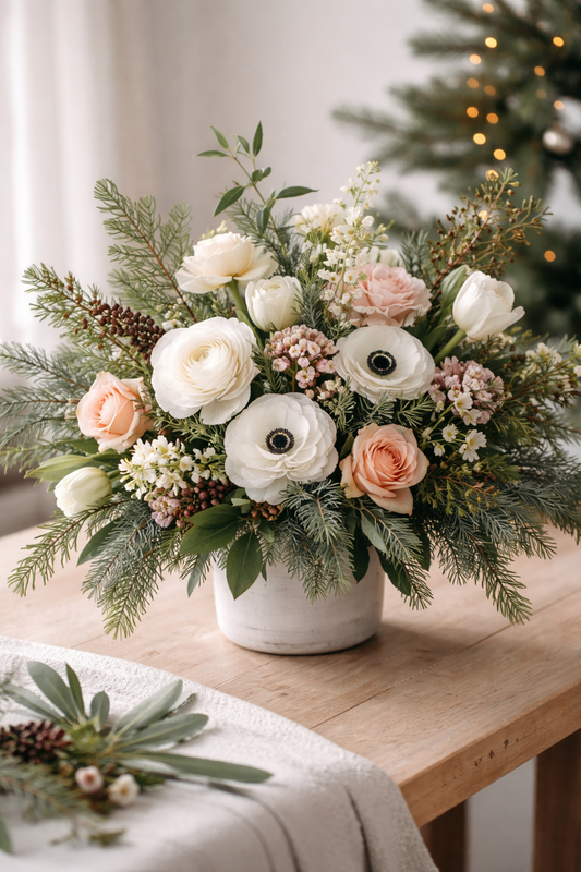 Cozy Winter Centerpiece Floral Workshop