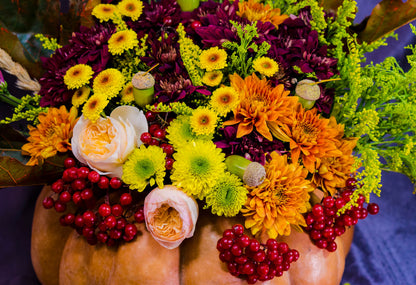 Halloween Pumpkin Flower Arranging Class