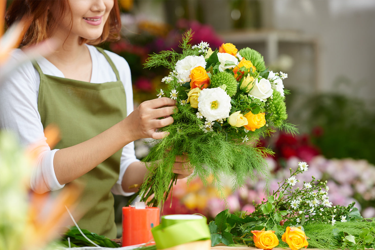 St. Patrick's Day Flower Arranging Class – Cass School of Floral Design